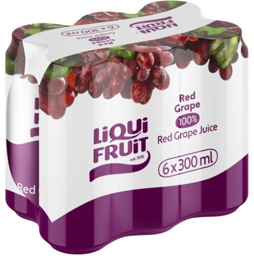 LiquiFruit Red Grape 100 Fruit Juice Blend 300ml Six Pack