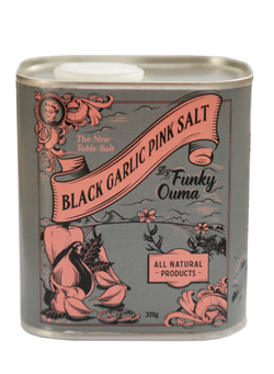 Funky Ouma Black Garlic Salt Tin 320g