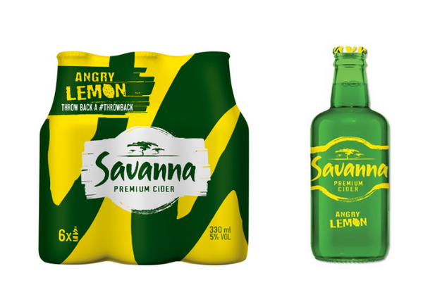 Savanna Dry Angry Lemon 330ml - Six Pack