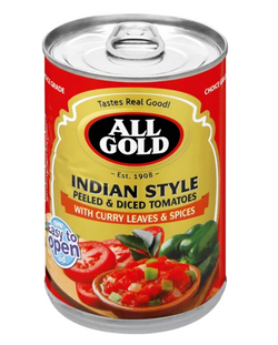 All Gold Indian Style Diced Tomatoes 410g