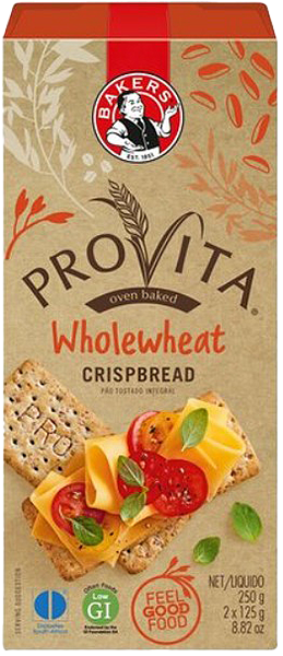 Bakers Provita Oven Baked Wholewheat 250g