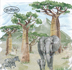Napkin - Baobab Scenery - 20 tissue napkin pack