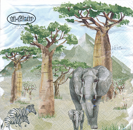 Napkin - Baobab Scenery - 20 tissue napkin pack