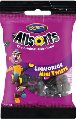 Beacon Allsorts Liquorice Mini Twists 75g