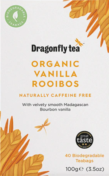 Dragonfly Tea - Organic Vanilla Rooibos 40 Teabags 100g