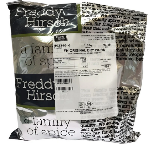 Freddy Hirsch Original Drywors Seasoning 1kg