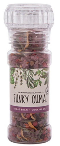 Funky Ouma Shiraz Braai Salt Grinder 100g