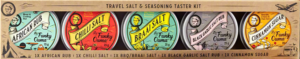 Funky Ouma Travel Salt & Seasoning Taster Kit 110g - 5-Pack