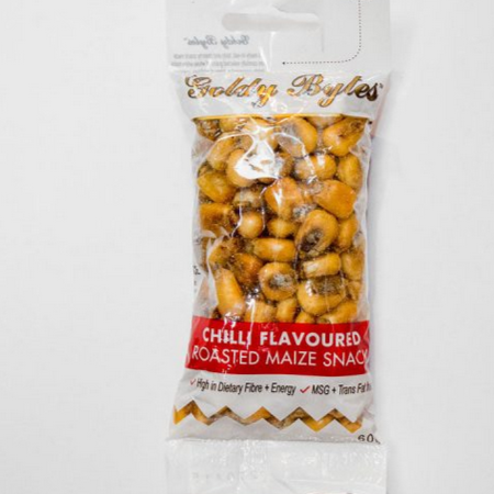 Goldy Bytes – Chilli Flavour Maize Snack 60g