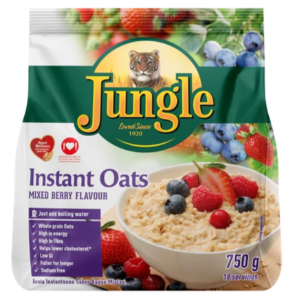 Jungle Oats Instant Mixed Berry Porridge 750g