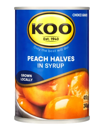 Koo Peach Halves in Syrup 410g