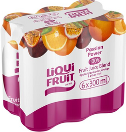 Liqui-Fruit Passion Power 100% Fruit Juice Blend 300ml - Six Pack