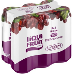 Liqui-Fruit Red Grape 100% Fruit Juice Blend 300ml - Six Pack