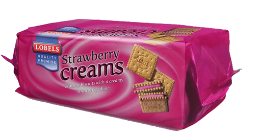 Lobels Stawberry Cream Biscuits 150g