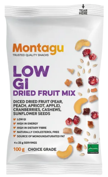 Montagu - Low GI Dried Fruit Mix 100g