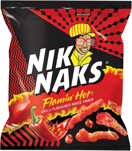 NikNaks Flamin Hot Chilli Flavoured Maize Snack 135g