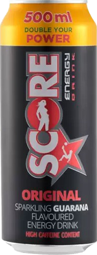 Score Original Sparkling Guarana Flavoured Energy Drink Can 500ml