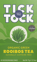 Tick Tock Organic Green Rooibos Tea 40 Bags