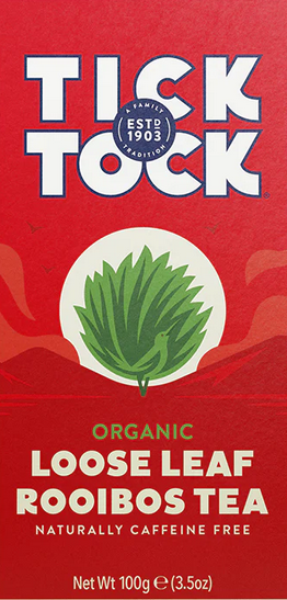 Tick Tock Organic Loose Leaf Rooibos Tea 100g