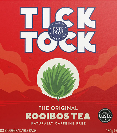 Tick Tock Organic Rooibos Tea 80 Bags