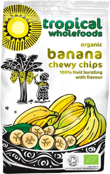 Tropical Wholefoods Organic Banana Chewy Chips 150g