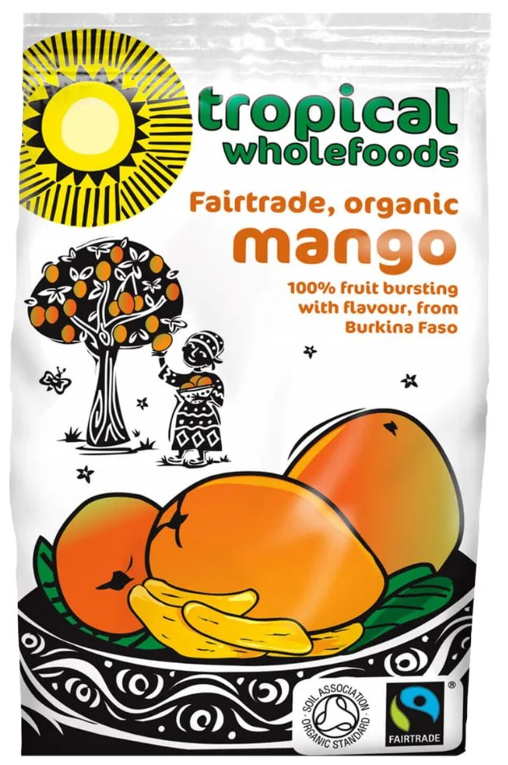 Tropical Wholefoods Fairtrade Organic Dried Mango (100g)