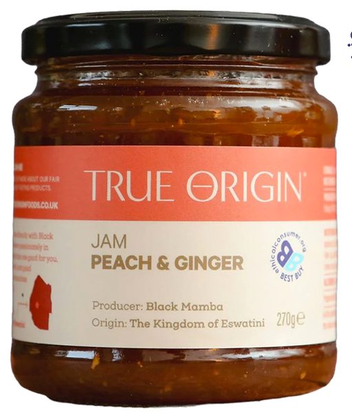 True Origin - Peach & Ginger Jam 270g