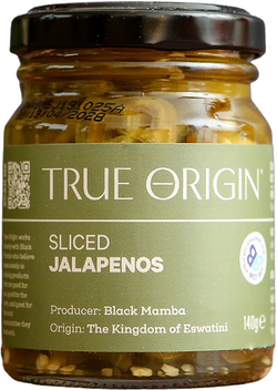 True Origin Sliced Jalapenos 140g  (Produced by Black Mamba)