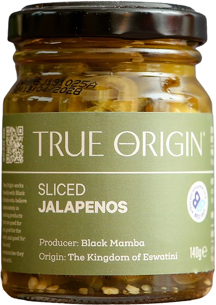 True Origin Sliced Jalapenos 140g  (Produced by Black Mamba)