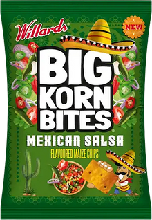 Willards Big Korn Bites Mexican Salsa 120g