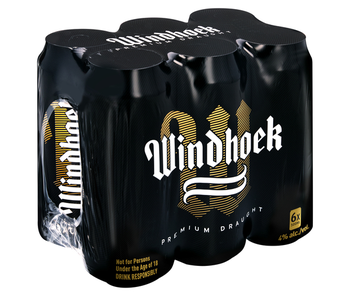 Windhoek Draught 500ML CANS - Six Pack
