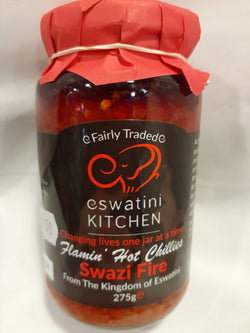 Eswatini Kitchen -Swazi Fire Flamin’ Hot Chilli Sauce 275g