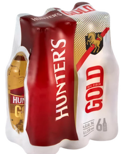 Hunters Gold Bottles 330ml - Six Pack